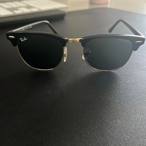 Ray ban club masters black and gold size 49